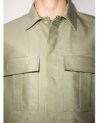 Camicia a maniche lunghe verde oliva di Jil Sander
