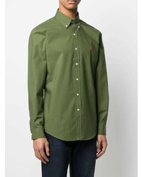 Camicia a maniche lunghe verde oliva di Polo Ralph Lauren