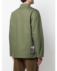 Camicia a maniche lunghe verde oliva di Jil Sander