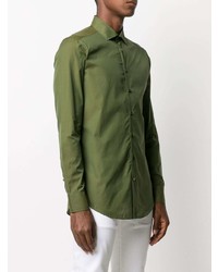 Camicia a maniche lunghe verde oliva di Etro