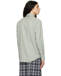 Camicia a maniche lunghe verde scuro di Thom Browne