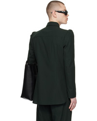 Camicia a maniche lunghe verde scuro di Dries Van Noten