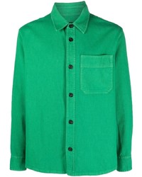 Camicia a maniche lunghe verde di A.P.C.