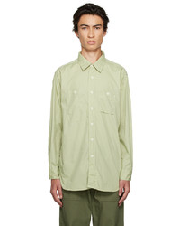 Camicia a maniche lunghe verde di Engineered Garments