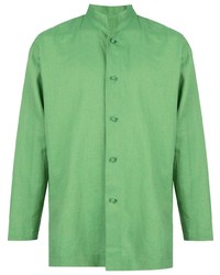 Camicia a maniche lunghe verde di Homme Plissé Issey Miyake