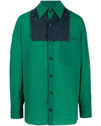 Camicia a maniche lunghe verde di Kolor