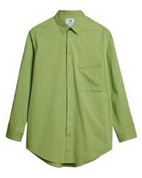 Camicia a maniche lunghe verde di Y-3