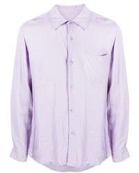 Camicia a maniche lunghe viola chiaro di Ami Paris