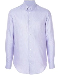 Camicia a maniche lunghe viola chiaro di Giorgio Armani