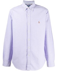 Camicia a maniche lunghe viola chiaro di Polo Ralph Lauren