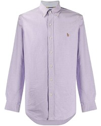 Camicia a maniche lunghe viola chiaro di Polo Ralph Lauren