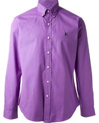 Camicia a maniche lunghe viola di Polo Ralph Lauren
