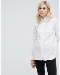 Camicia a quadretti bianca