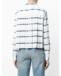 Camicia a righe orizzontali bianca di Armani Jeans