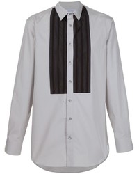Camicia a righe verticali grigia di Alexander McQueen