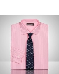 Camicia a righe verticali rosa