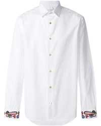 Camicia con stampa cachemire bianca di Paul Smith