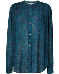 Camicia di chiffon stampata foglia di tè di Etoile Isabel Marant