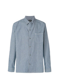 Camicia di jeans a righe verticali blu di A.P.C.
