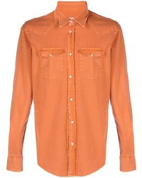 Camicia di jeans arancione di Dondup