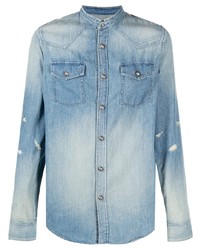 Camicia di jeans azzurra di Balmain