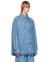 Camicia di jeans azzurra di Hed Mayner