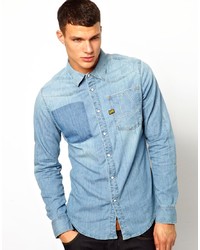 Camicia di jeans azzurra