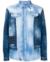 Camicia di jeans azzurra di DSQUARED2