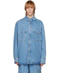 Camicia di jeans azzurra di Hed Mayner