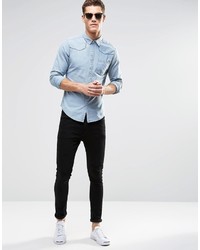 Camicia di jeans azzurra di Esprit