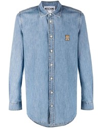 Camicia di jeans azzurra di Moschino