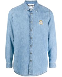 Camicia di jeans azzurra di Moschino