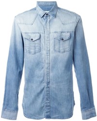 Camicia di jeans azzurra di Pierre Balmain