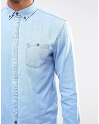 Camicia di jeans azzurra di Pull&Bear