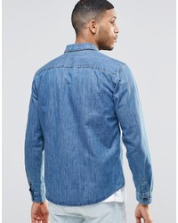 Camicia di jeans azzurra di Pull&Bear