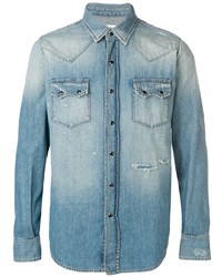 Camicia di jeans azzurra di Saint Laurent