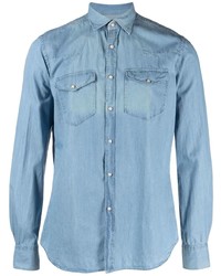Camicia di jeans azzurra di Xacus