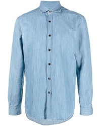 Camicia di jeans azzurra di Zegna