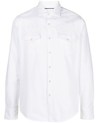 Camicia di jeans bianca di Moorer