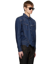 Camicia di jeans blu scuro di JUNTAE KIM