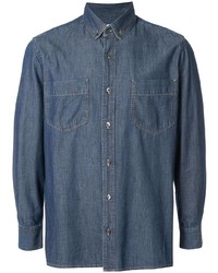 Camicia di jeans blu scuro di Cerruti 1881