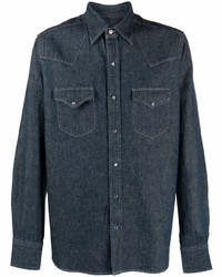 Camicia di jeans blu scuro di Fortela