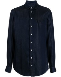 Camicia di jeans blu scuro di Giorgio Armani