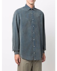 Camicia di jeans blu scuro di Massimo Alba