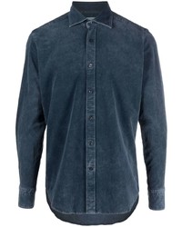 Camicia di jeans blu scuro di Tintoria Mattei