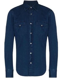 Camicia di jeans blu scuro di Tom Ford