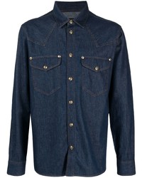 Camicia di jeans blu scuro di VERSACE JEANS COUTURE