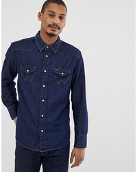 Camicia di jeans blu scuro di Wrangler