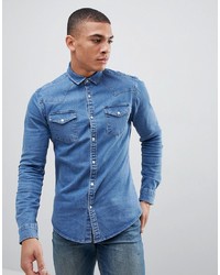 Camicia di jeans blu di ASOS DESIGN