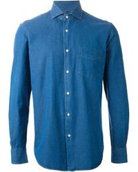 Camicia di jeans blu di Aspesi